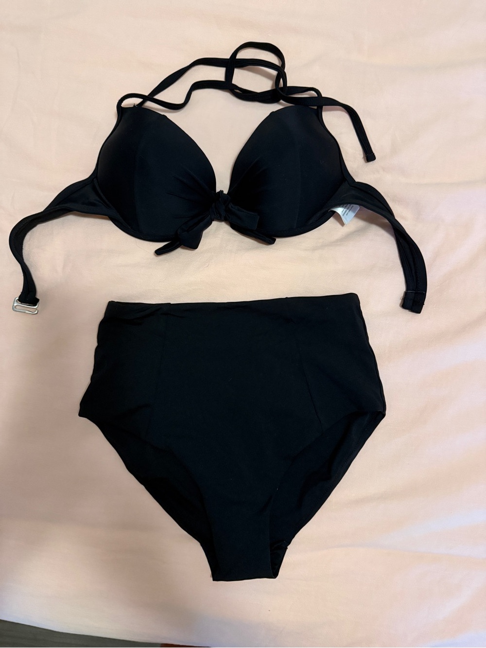 NWT H&M And Wet Seal Black High-Waist Bikini Set, Size 2